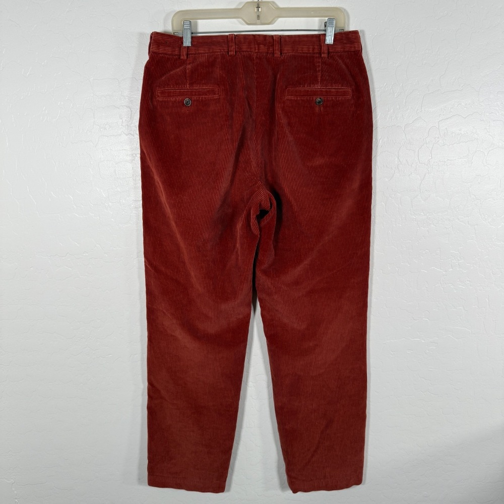 Brooks Brothers Pants Mens 34x32 Red Corduroy‎ Clark Chino Cotton Casual - Picture 3 of 9